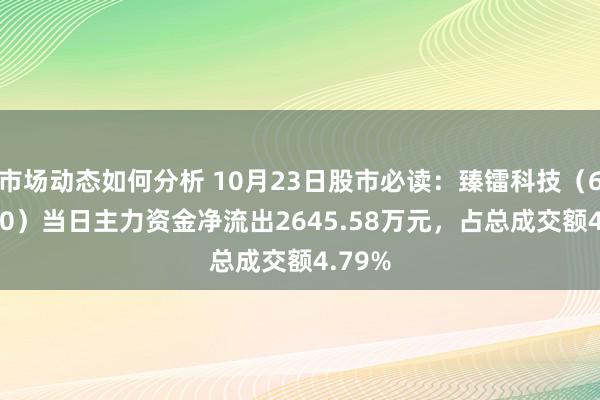 市场动态如何分析 10月23日股市必读：臻镭科技（688270）当日主力资金净流出2645.58万元，占总成交额4.79%