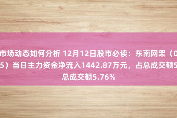 市场动态如何分析 12月12日股市必读：东南网架（002135）当日主力资金净流入1442.87万元，占总成交额5.76%