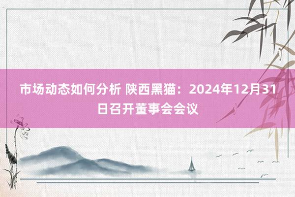 市场动态如何分析 陕西黑猫：2024年12月31日召开董事会会议