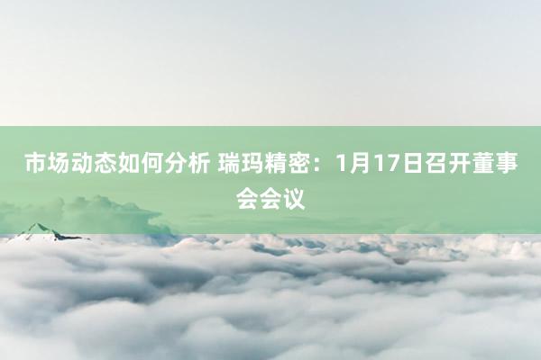 市场动态如何分析 瑞玛精密：1月17日召开董事会会议