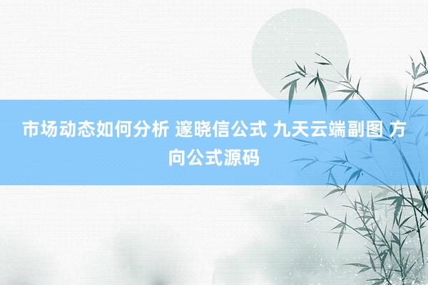 市场动态如何分析 邃晓信公式 九天云端副图 方向公式源码